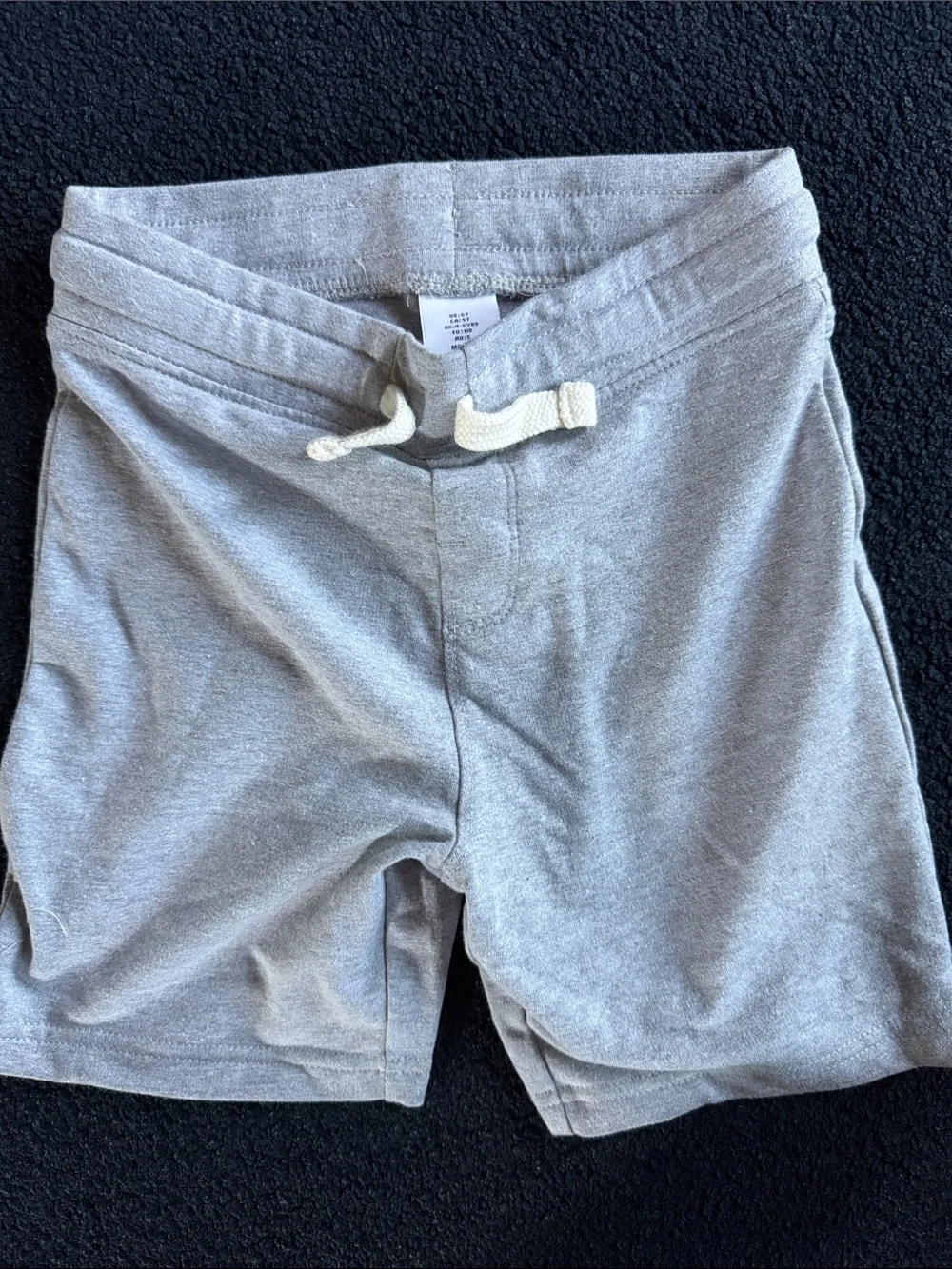 Light Gray Knit Drawstring Shorts